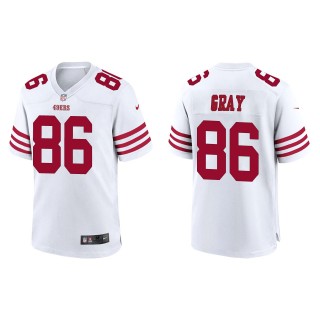 Men's 49ers Danny Gray White Game Jersey