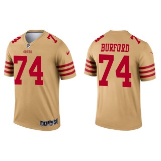 Men's 49ers Spencer Burford Gold Inverted Legend Jersey