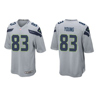 Men's Seahawks Dareke Young Gray Game Jersey