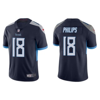 Men's Titans Kyle Philips Navy Vapor Limited Jersey