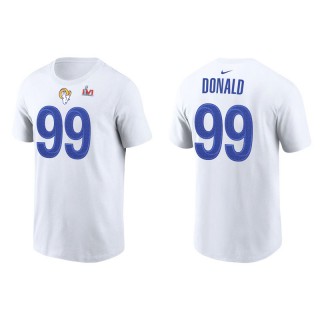 Aaron Donald Rams Super Bowl LVI  Men's White T-Shirt