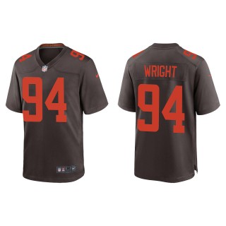 Men's Browns Alex Wright Brown 2022 NFL Draft Alternate Game Jersey