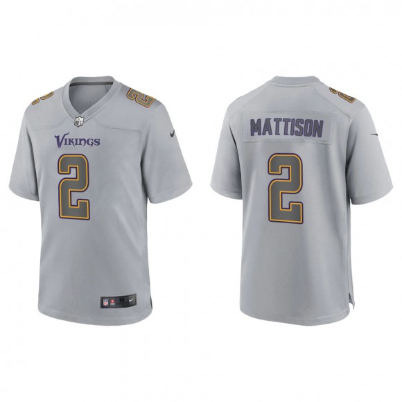 Men's Alexander Mattison Minnesota Vikings Gray Atmosphere Fashion Game Jersey