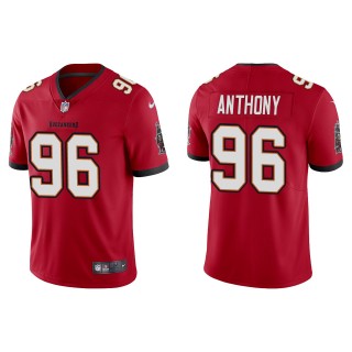 Men's Buccaneers Andre Anthony Red 2022 NFL Draft Vapor Limited Jersey