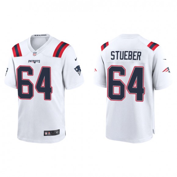 Men's New England Patriots Andrew Stueber White Game Jersey