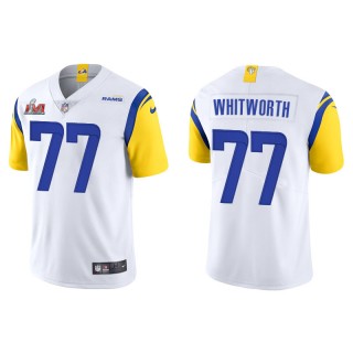 Super Bowl LVI Andrew Whitworth Rams White Vapor Limited Jersey