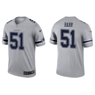 Men's Dallas Cowboys Anthony Barr Gray Inverted Legend Jersey