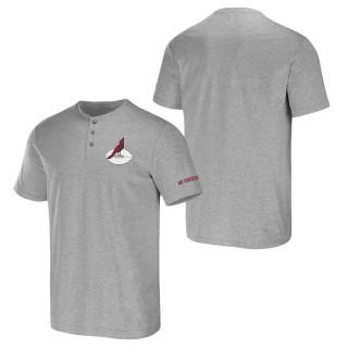 Men's Arizona Cardinals NFL x Darius Rucker Collection by Fanatics Heather Gray Henley T-Shirt