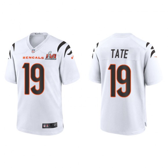 Super Bowl LVI Auden Tate Bengals White Game Jersey