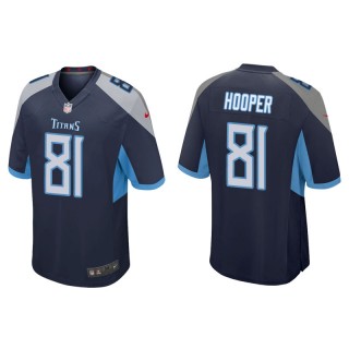 Men's Titans Austin Hooper Navy Game Jersey