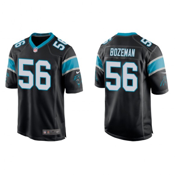 Men's Panthers Bradley Bozeman Black Game Jersey