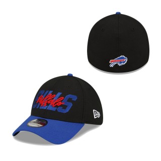 Buffalo Bills Black Royal 2022 NFL Draft 39THIRTY Flex Hat