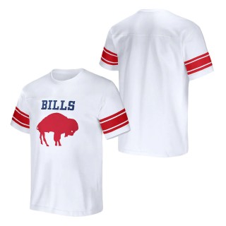 Men's Buffalo Bills NFL x Darius Rucker Collection by Fanatics White Football Striped T-Shirt