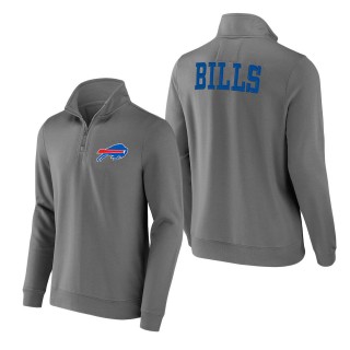 Men's Buffalo Bills NFL x Darius Rucker Collection by Fanatics Gray Tri-Blend Quarter-Zip Sweatshirt