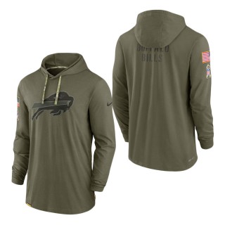Men's Buffalo Bills Olive 2022 Salute to Service Tonal Pullover Hoodie