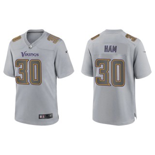 Men's C.J. Ham Minnesota Vikings Gray Atmosphere Fashion Game Jersey