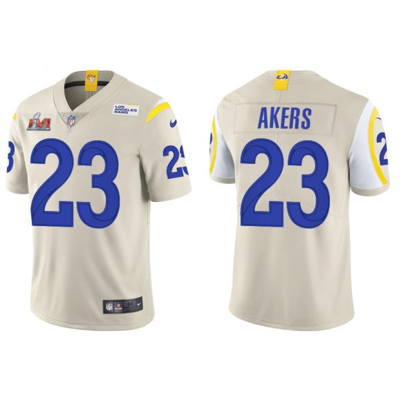 Super Bowl LVI Cam Akers Rams Bone Vapor Limited Jersey