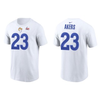 Cam Akers Rams Super Bowl LVI  Men's White T-Shirt