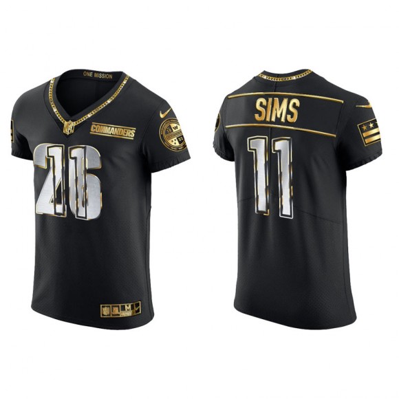 Cam Sims Commanders Golden Edition Elite Men's Black Jersey