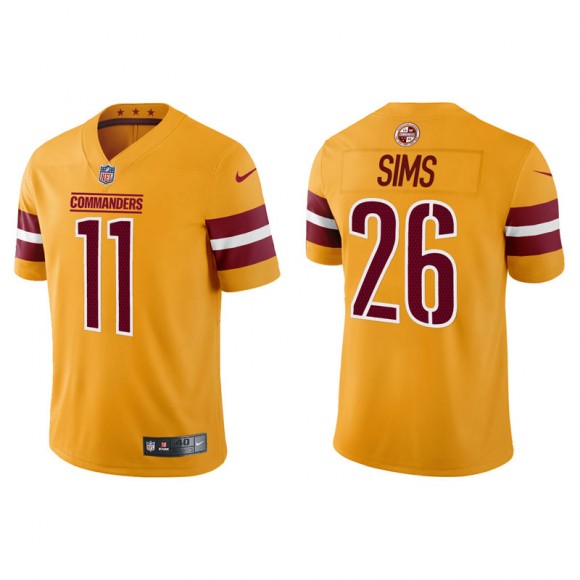 Cam Sims Commanders Inverted Legend  Men's Gold Jersey