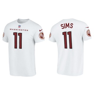 Cam Sims Commanders Name & Number  Men's White T-Shirt