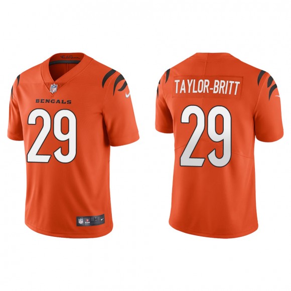 Men's Bengals Cam Taylor-Britt Orange Vapor Limited Jersey