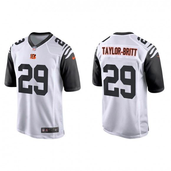 Men's Bengals Cam Taylor-Britt White Alternate Game Jersey