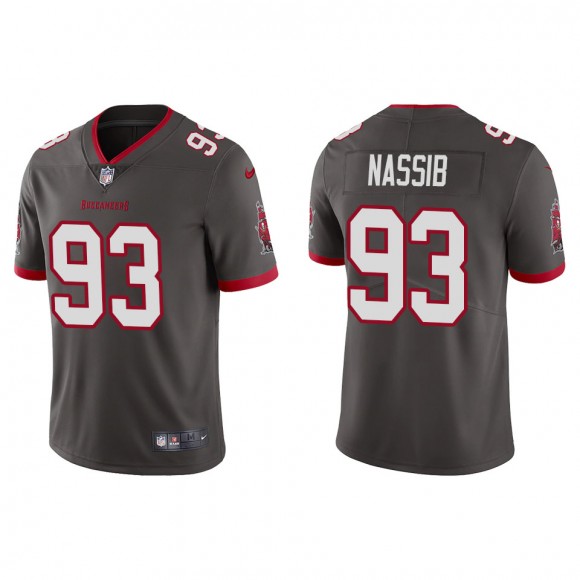 Men's Tampa Bay Buccaneers Carl Nassib Pewter Vapor Limited Jersey