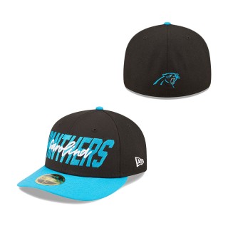Carolina Panthers Black Blue 2022 NFL Draft Low Profile 59FIFTY Fitted Hat
