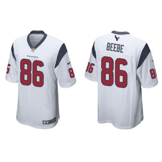 Men's Houston Texans Chad Beebe White Game Jersey