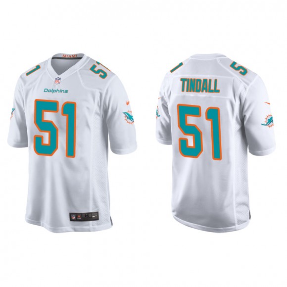 Men's Dolphins Channing Tindall White 2022 NFL Draft Game Jersey