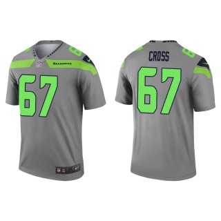 Men's Seahawks Charles Cross Gray 2022 NFL Draft Inverted Legend Jersey