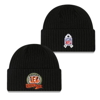 Men's Cincinnati Bengals Black 2022 Salute To Service Knit Hat