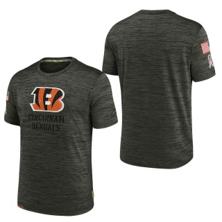 Men's Cincinnati Bengals Brown 2022 Salute to Service Velocity Team T-Shirt
