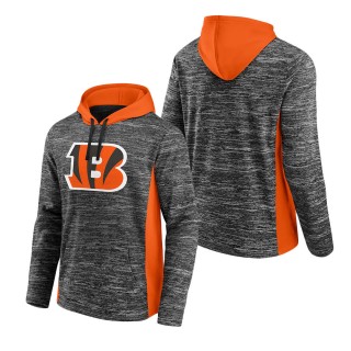 Men's Cincinnati Bengals Fanatics Branded Heathered Charcoal Orange Instant Replay Pullover Hoodie