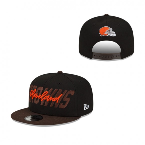 Cleveland Browns Black Brown 2022 NFL Draft 9FIFTY Snapback Adjustable Hat