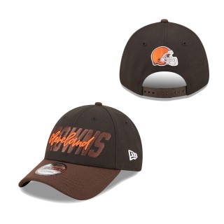 Cleveland Browns Black Brown 2022 NFL Draft 9FORTY Adjustable Hat