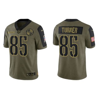 Men's Commanders Cole Turner Olive 2022 NFL Draft Salute to Service Jersey