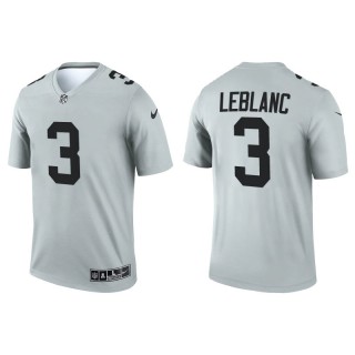 Men's Raiders Cre'Von LeBlanc Silver Inverted Legend Jersey
