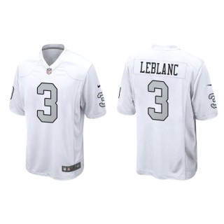 Men's Raiders Cre'Von LeBlanc White Alternate Game Jersey