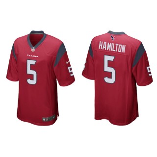 Men's Texans DaeSean Hamilton Red Game Jersey