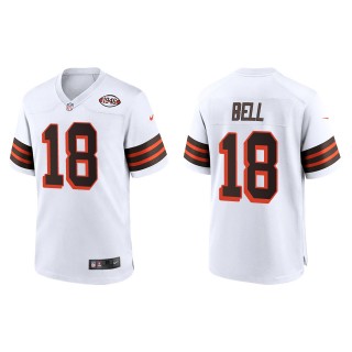 Men's Browns David Bell White 2022 NFL Draft 1946 Collection Game Jersey