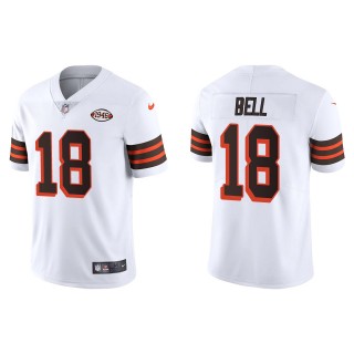 Men's Browns David Bell White 2022 NFL Draft 1946 Collection Limited Jersey
