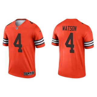 Men's Browns Deshaun Watson Orange Inverted Legend Jersey
