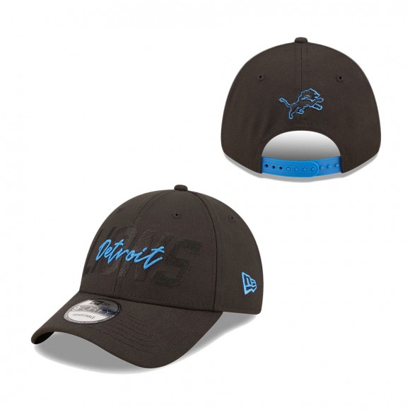 Detroit Lions Black 2022 NFL Draft 9FORTY Adjustable Hat