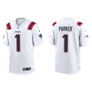 Men's New England Patriots DeVante Parker White Game Jersey