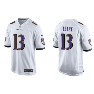 Ravens Devin Leary White Game Jersey