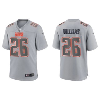 Men's Greedy Williams Cleveland Browns Gray Atmosphere Fashion Game Jersey