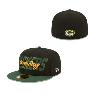 Green Bay Packers Black Green 2022 NFL Draft On Stage 59FIFTY Fitted Hat
