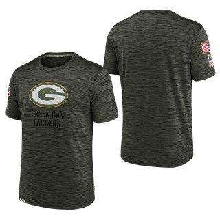 Men's Green Bay Packers Brown 2022 Salute to Service Velocity Team T-Shirt